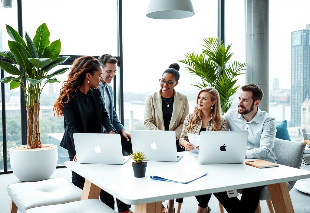 Marketing Impact team collaborating in modern London office space